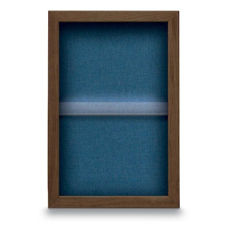 United Visual Products Indoor Enclosed Combo Board, 48"x36", Black Frame/Black & Cobalt UVCB4836B-BLACK-COBACC